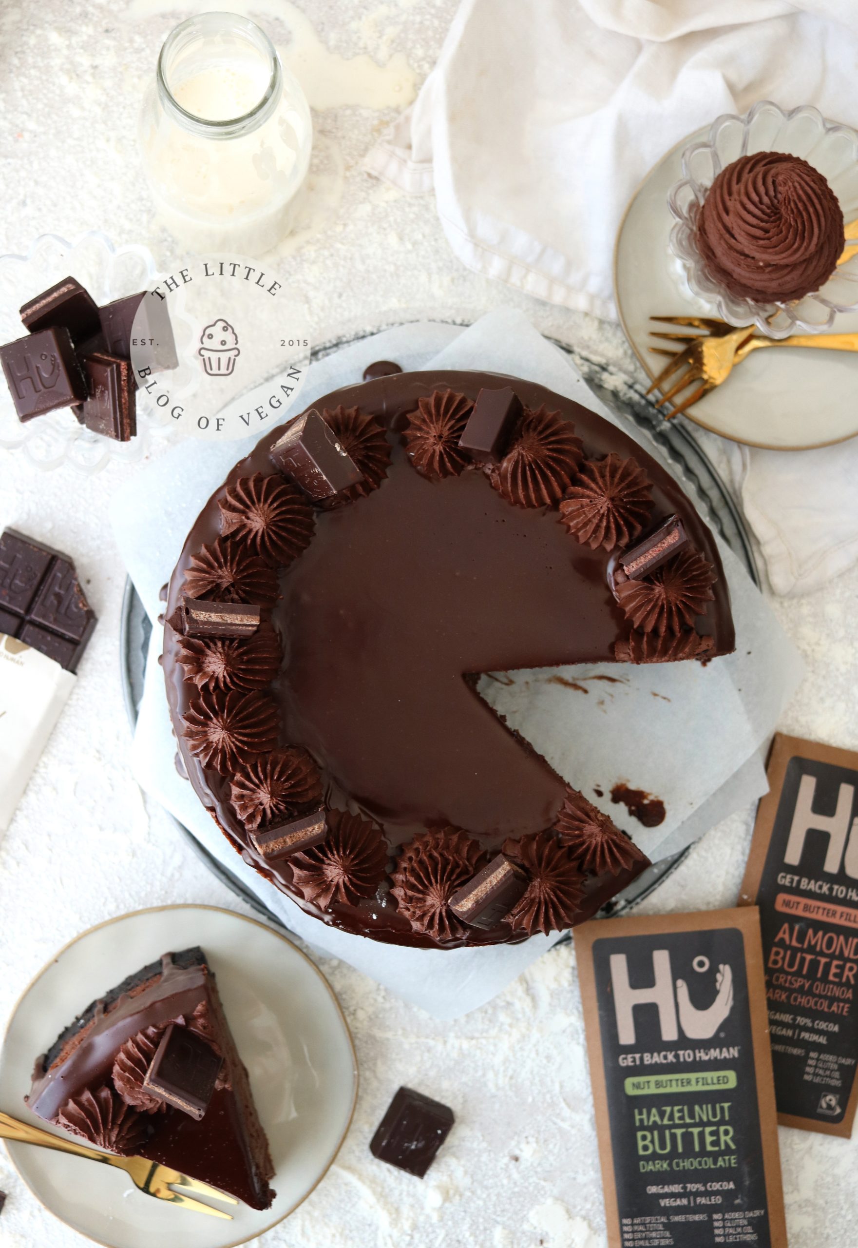 Vegan Baked Chocolate Cheesecake - The Little Blog Of Vegan