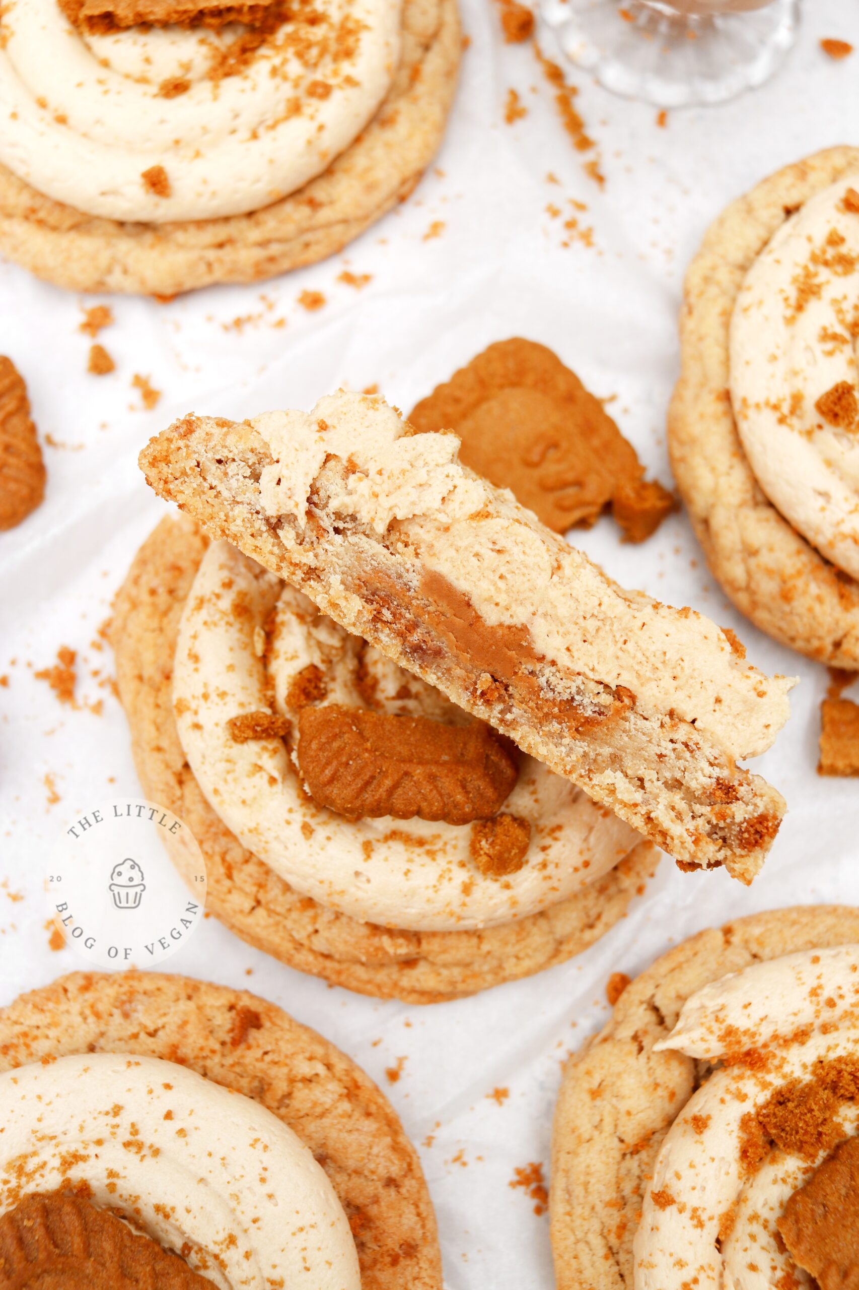 Vegan Biscoff Crumbl Cookies - The Little Blog Of Vegan