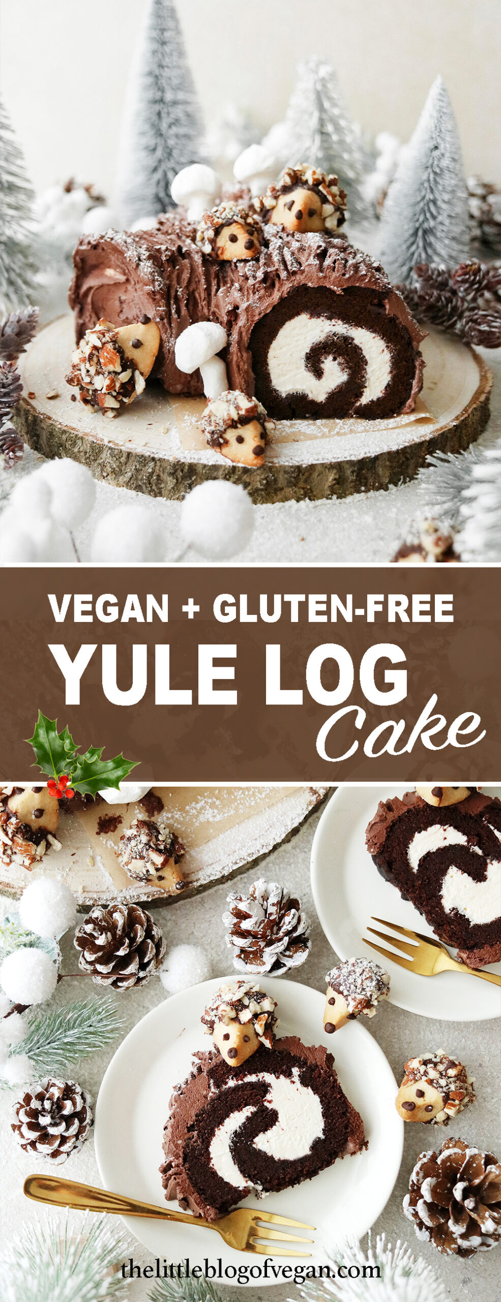 Gluten-free Vegan Yule Log - The Little Blog Of Vegan