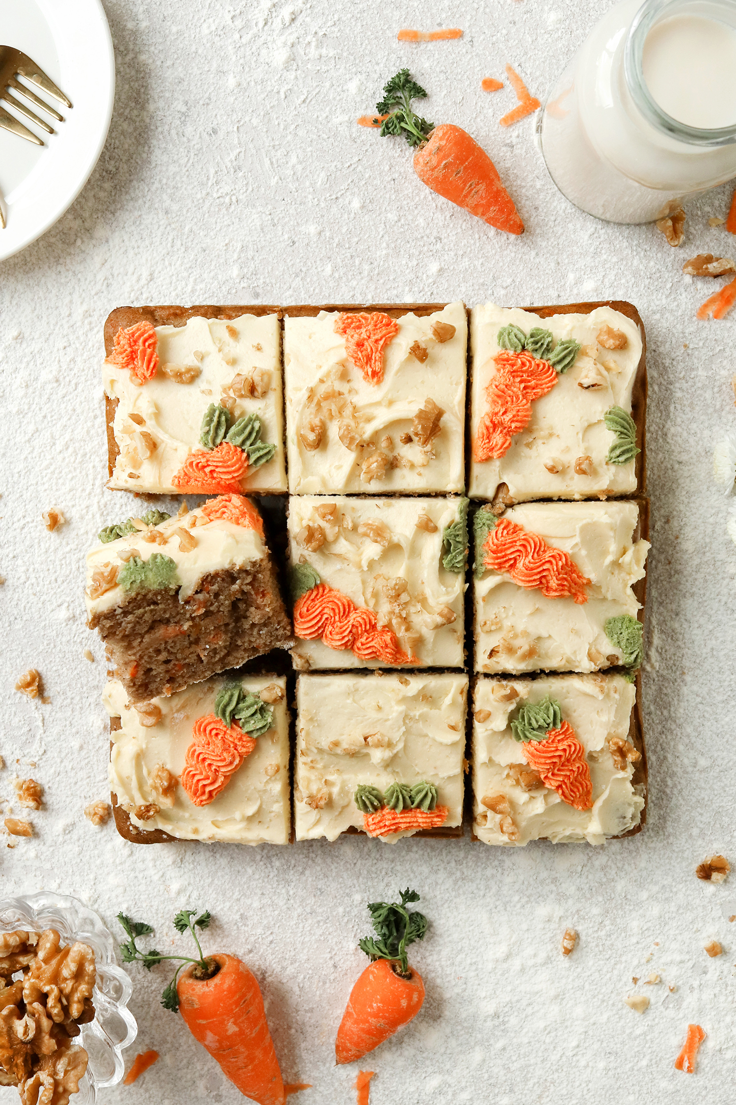 Vegan Carrot Sheet Cake - The Little Blog Of Vegan