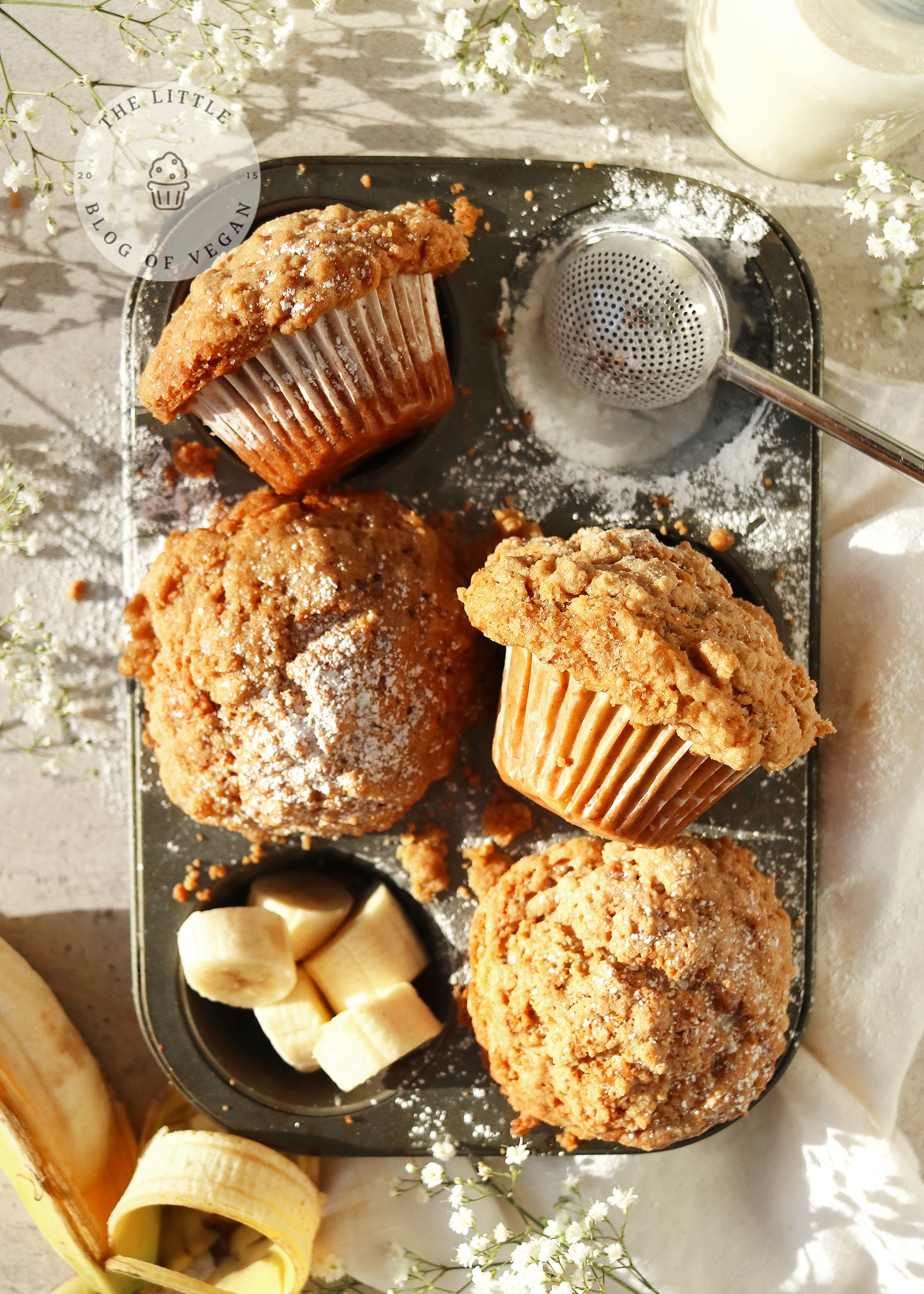 Vegan Banana Bread Muffins - The Little Blog Of Vegan