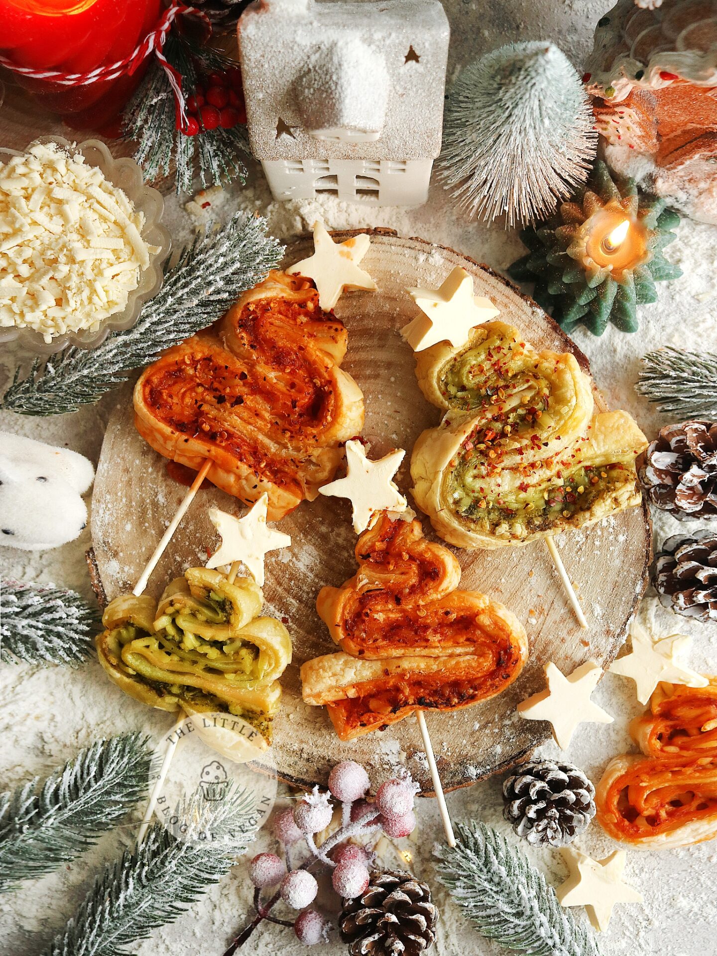 Puff Pastry Pizza Christmas Trees: Easy Holiday Appetizer - The Little ...