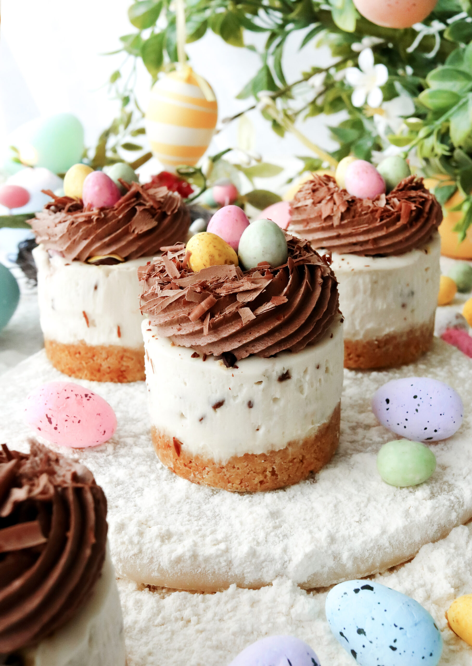 Vegan Mini Egg Cheesecakes